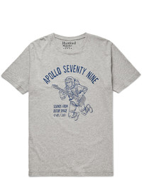 graues bedrucktes T-Shirt mit einem Rundhalsausschnitt von Hartford