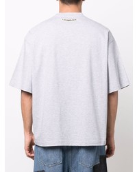 graues bedrucktes T-Shirt mit einem Rundhalsausschnitt von Lanvin