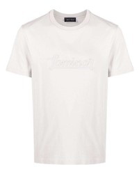 graues bedrucktes T-Shirt mit einem Rundhalsausschnitt von Herno