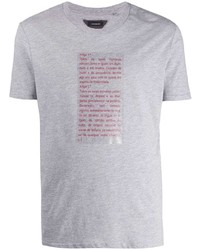 graues bedrucktes T-Shirt mit einem Rundhalsausschnitt von Inês Torcato