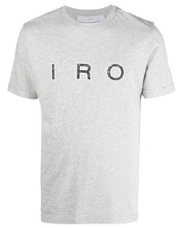graues bedrucktes T-Shirt mit einem Rundhalsausschnitt von IRO