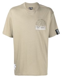 graues bedrucktes T-Shirt mit einem Rundhalsausschnitt von Izzue