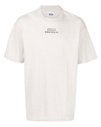 graues bedrucktes T-Shirt mit einem Rundhalsausschnitt von Izzue
