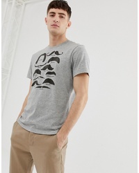 graues bedrucktes T-Shirt mit einem Rundhalsausschnitt von J.Crew Mercantile