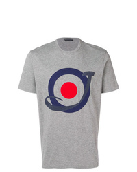 graues bedrucktes T-Shirt mit einem Rundhalsausschnitt von Jacob Cohen
