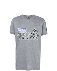 graues bedrucktes T-Shirt mit einem Rundhalsausschnitt von Kappa Kontroll