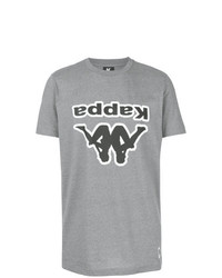 graues bedrucktes T-Shirt mit einem Rundhalsausschnitt von Kappa Kontroll