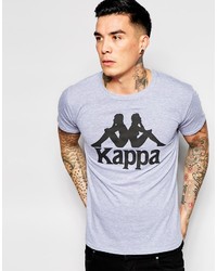 graues bedrucktes T-Shirt mit einem Rundhalsausschnitt von Kappa