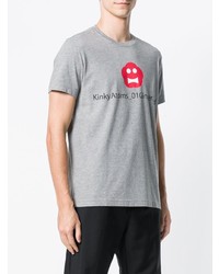 graues bedrucktes T-Shirt mit einem Rundhalsausschnitt von Aspesi