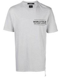 graues bedrucktes T-Shirt mit einem Rundhalsausschnitt von Ksubi