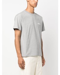 graues bedrucktes T-Shirt mit einem Rundhalsausschnitt von Jacquemus