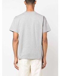 graues bedrucktes T-Shirt mit einem Rundhalsausschnitt von Jacquemus