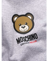 graues bedrucktes T-Shirt mit einem Rundhalsausschnitt von Moschino