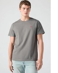 graues bedrucktes T-Shirt mit einem Rundhalsausschnitt von Levi's