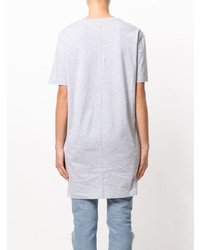 graues bedrucktes T-Shirt mit einem Rundhalsausschnitt von Versace Jeans