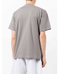 graues bedrucktes T-Shirt mit einem Rundhalsausschnitt von MSGM