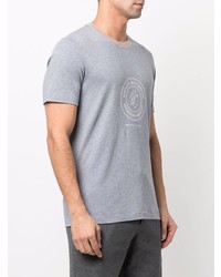 graues bedrucktes T-Shirt mit einem Rundhalsausschnitt von Brunello Cucinelli