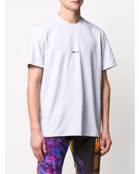 graues bedrucktes T-Shirt mit einem Rundhalsausschnitt von MSGM