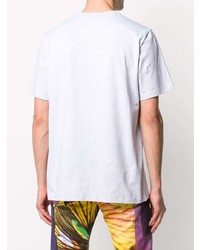 graues bedrucktes T-Shirt mit einem Rundhalsausschnitt von MSGM