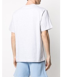 graues bedrucktes T-Shirt mit einem Rundhalsausschnitt von Alexander Wang