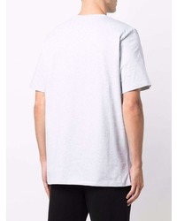 graues bedrucktes T-Shirt mit einem Rundhalsausschnitt von MSGM