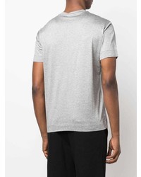 graues bedrucktes T-Shirt mit einem Rundhalsausschnitt von Emporio Armani