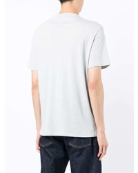 graues bedrucktes T-Shirt mit einem Rundhalsausschnitt von Armani Exchange