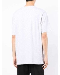 graues bedrucktes T-Shirt mit einem Rundhalsausschnitt von MSGM