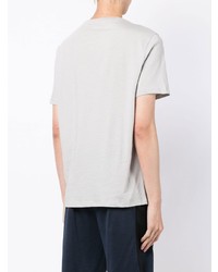 graues bedrucktes T-Shirt mit einem Rundhalsausschnitt von Armani Exchange