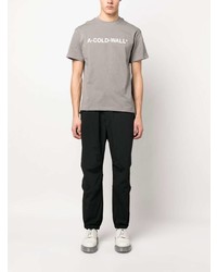 graues bedrucktes T-Shirt mit einem Rundhalsausschnitt von A-Cold-Wall*