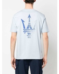 graues bedrucktes T-Shirt mit einem Rundhalsausschnitt von North Sails