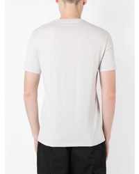 graues bedrucktes T-Shirt mit einem Rundhalsausschnitt von Armani Exchange