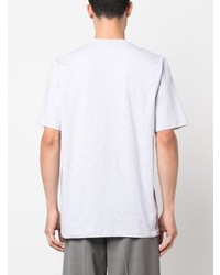 graues bedrucktes T-Shirt mit einem Rundhalsausschnitt von MSGM