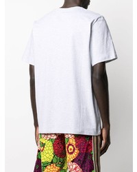 graues bedrucktes T-Shirt mit einem Rundhalsausschnitt von MSGM