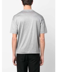 graues bedrucktes T-Shirt mit einem Rundhalsausschnitt von Emporio Armani