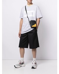 graues bedrucktes T-Shirt mit einem Rundhalsausschnitt von MSGM