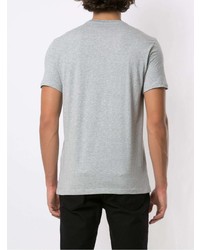 graues bedrucktes T-Shirt mit einem Rundhalsausschnitt von Armani Exchange