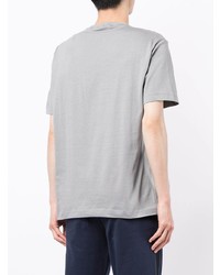 graues bedrucktes T-Shirt mit einem Rundhalsausschnitt von Ea7 Emporio Armani