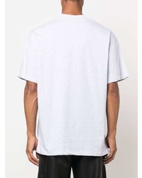 graues bedrucktes T-Shirt mit einem Rundhalsausschnitt von MSGM