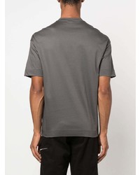 graues bedrucktes T-Shirt mit einem Rundhalsausschnitt von Emporio Armani