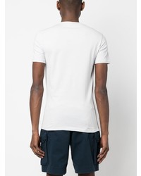 graues bedrucktes T-Shirt mit einem Rundhalsausschnitt von Calvin Klein