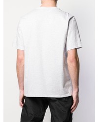 graues bedrucktes T-Shirt mit einem Rundhalsausschnitt von MSGM