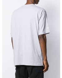 graues bedrucktes T-Shirt mit einem Rundhalsausschnitt von Heron Preston