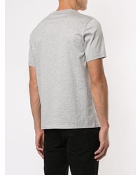 graues bedrucktes T-Shirt mit einem Rundhalsausschnitt von Emporio Armani