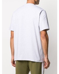 graues bedrucktes T-Shirt mit einem Rundhalsausschnitt von MSGM