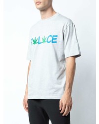 graues bedrucktes T-Shirt mit einem Rundhalsausschnitt von Palace