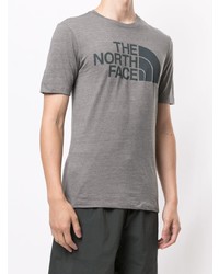 graues bedrucktes T-Shirt mit einem Rundhalsausschnitt von The North Face