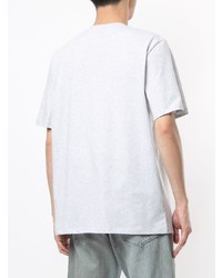 graues bedrucktes T-Shirt mit einem Rundhalsausschnitt von MSGM