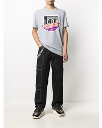 graues bedrucktes T-Shirt mit einem Rundhalsausschnitt von DSQUARED2