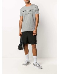 graues bedrucktes T-Shirt mit einem Rundhalsausschnitt von Iceberg